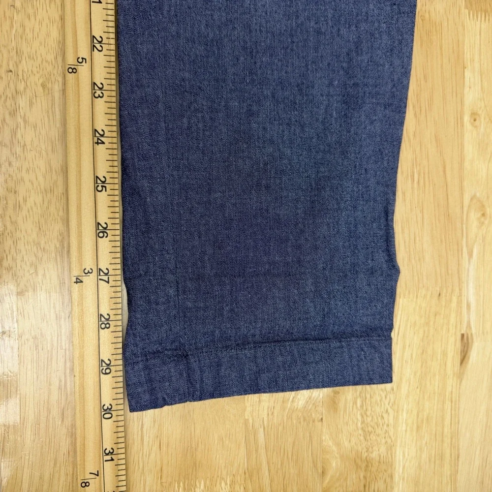 J.Crew Jogger CHAMBRAY Blue Pants Mens 32x30 Cotton Stretch Elastic Waist Casual